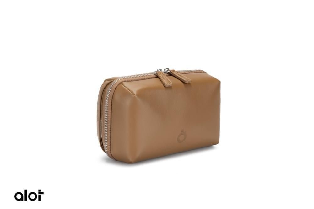 حقيبة ألوت Premium Leather Handbag من الجلد الفاخر متعددة الجيوب – سعة 1 لتر – بني 4