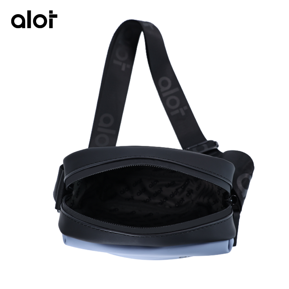 ألوت حقيبة Crossbody جلد -رمادي -ازرق 4