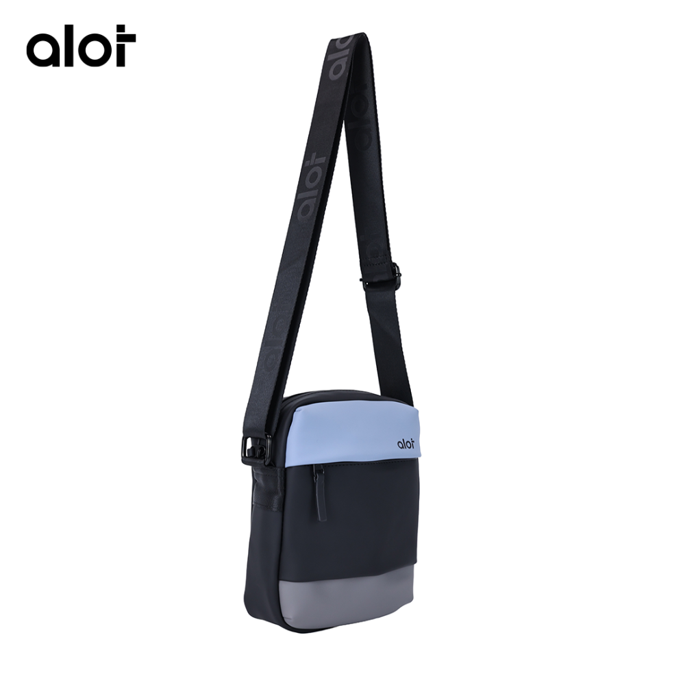 ألوت حقيبة Crossbody جلد -رمادي -ازرق 6