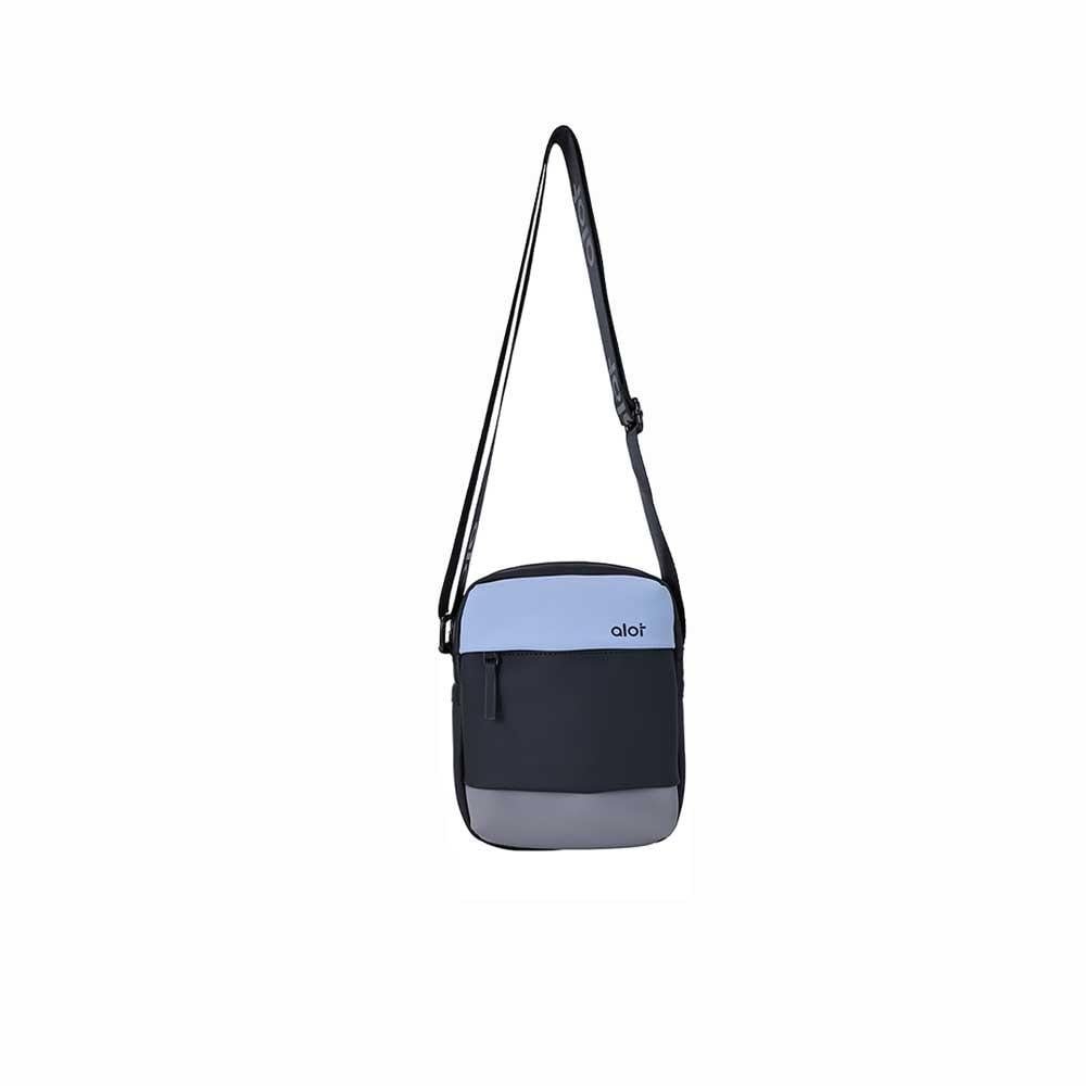 ALOT Leather crossbody bag — Grey & Blue