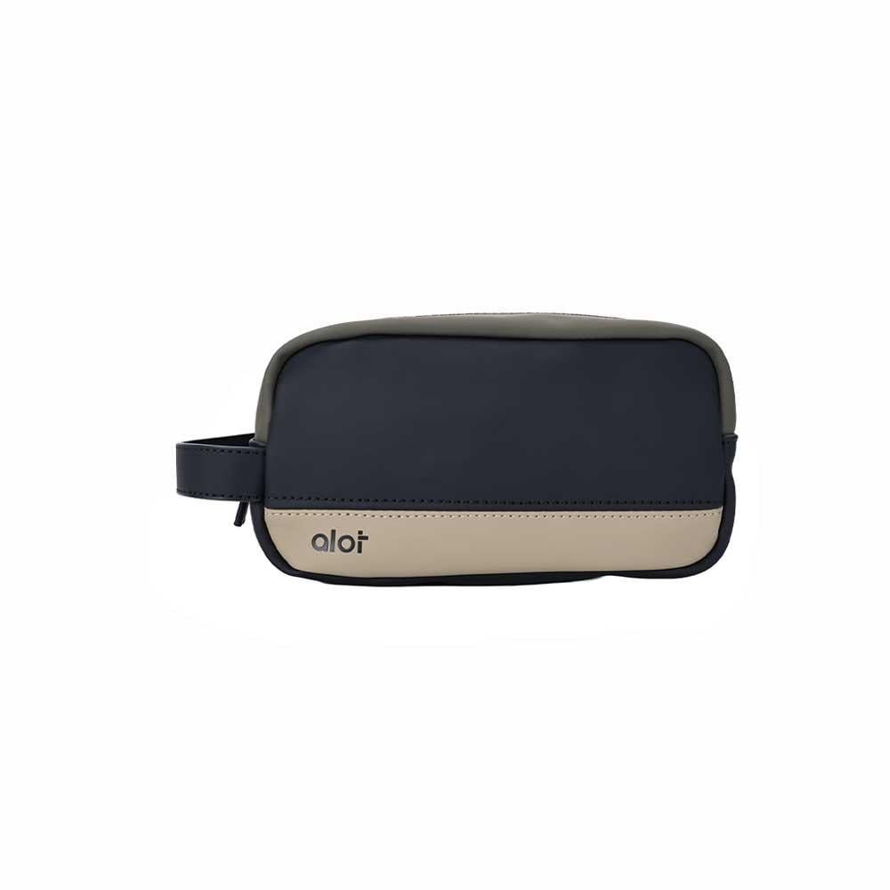 ALOT Leather handbag — Green & Beige