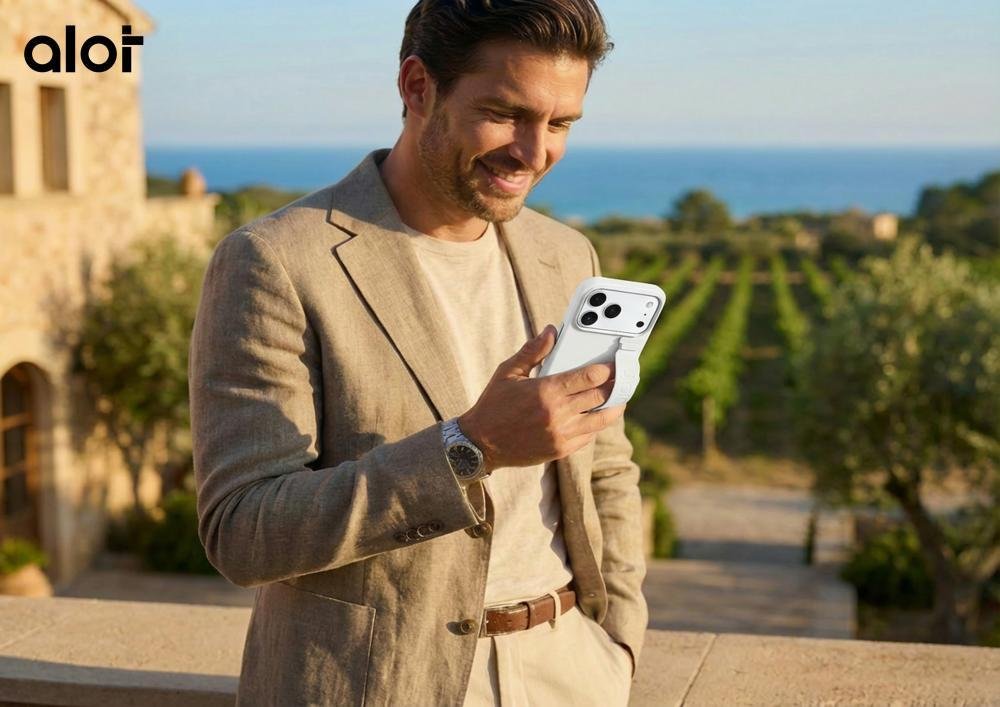 ALOT Noble I Series case for iPhone 17 Pro — Silver 3