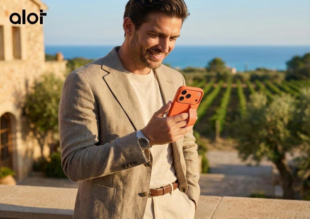 ALOT Noble I Series case for iPhone 17 Pro Max — Orange 3