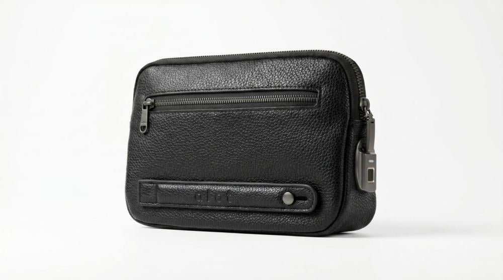 حقيبة ألوت Sovereign Pouch بقفل بصمة – جلد صناعي مقاوم للماء [اسود] 7