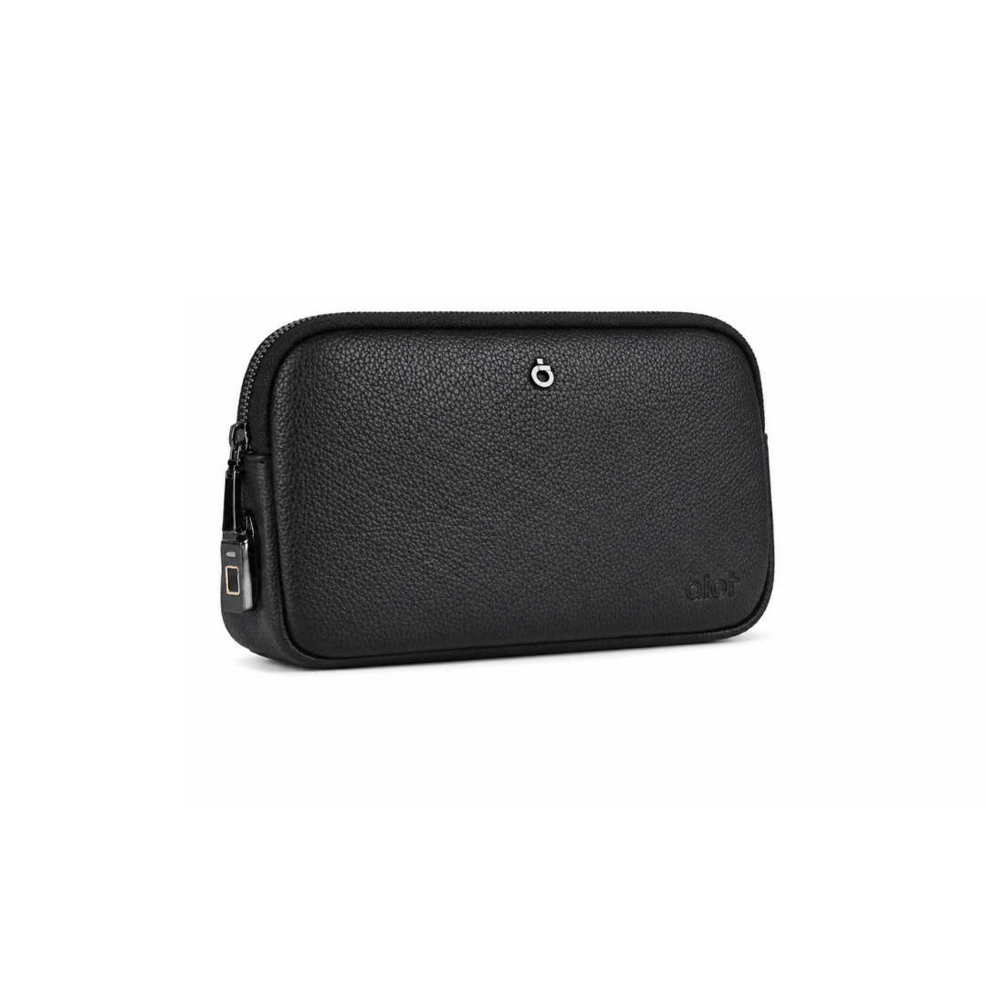 حقيبة ألوت Sovereign Pouch بقفل بصمة – جلد صناعي مقاوم للماء [اسود]
