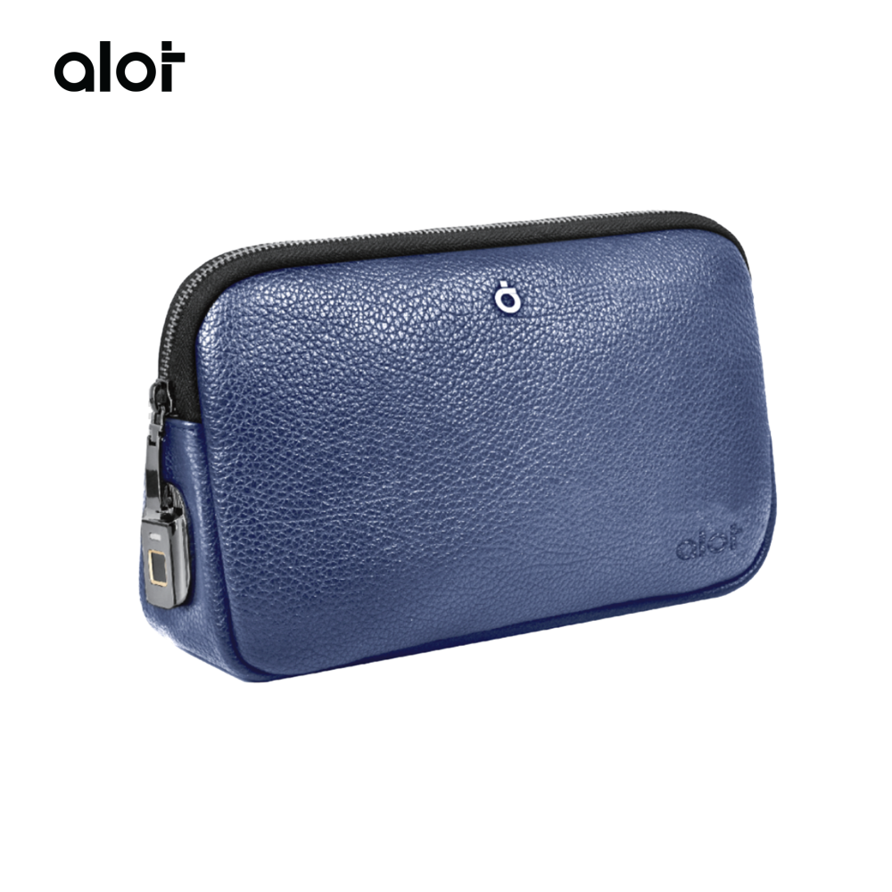 حقيبة ألوت Sovereign Pouch بقفل بصمة – جلد صناعي مقاوم للماء [أزرق داكن] 2