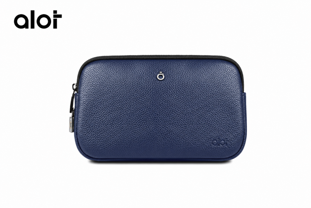 حقيبة ألوت Sovereign Pouch بقفل بصمة – جلد صناعي مقاوم للماء [أزرق داكن] 5